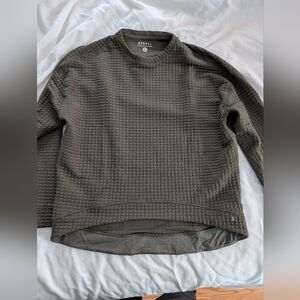 NoBull Women's Quilted Crew pullover - Olive Green, LARGE